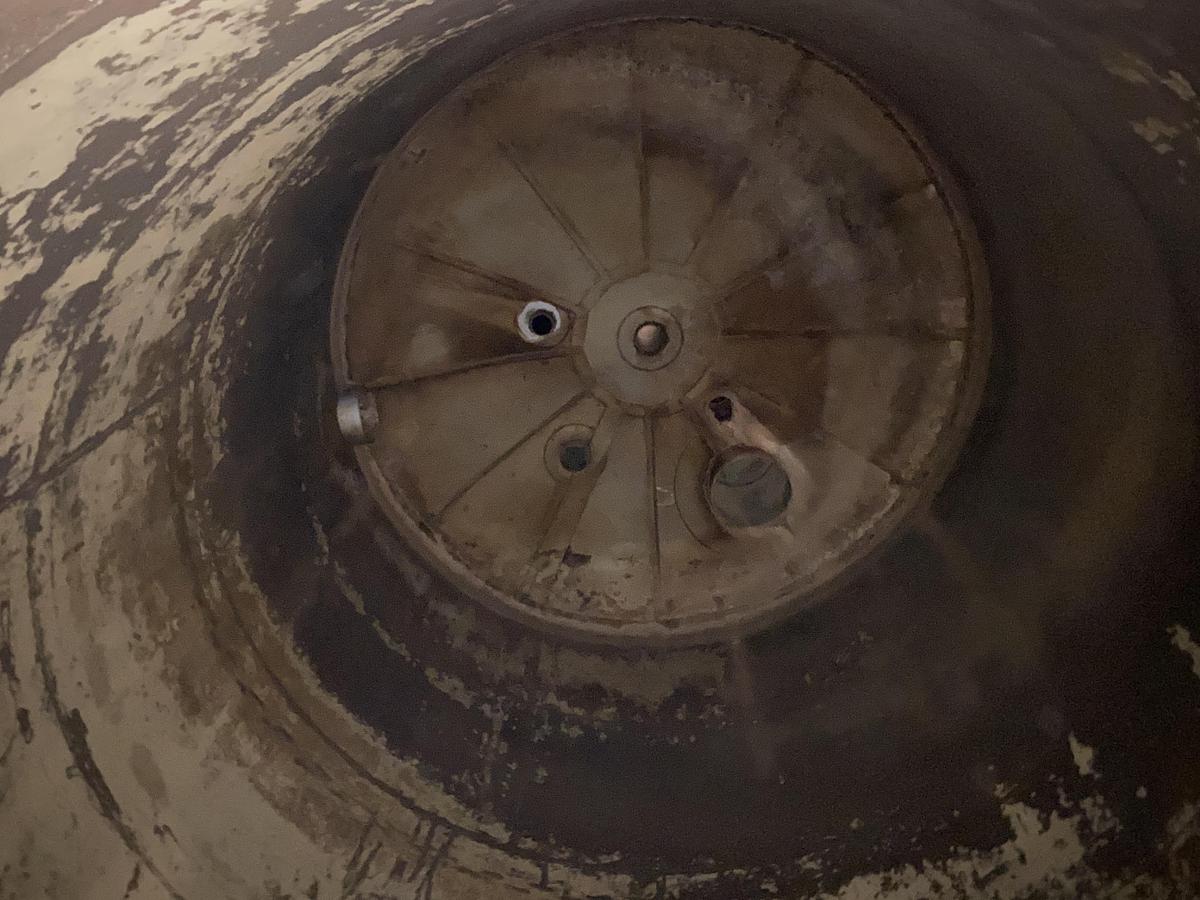 Used Used Erected Steel Products 27,636 gallon 304L stainless steel storage tank.