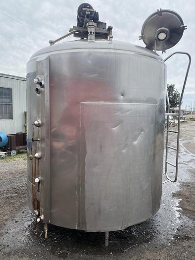 Used Cherry Burrell approximately 1500 gallon 304 stainless steel jacketed processor