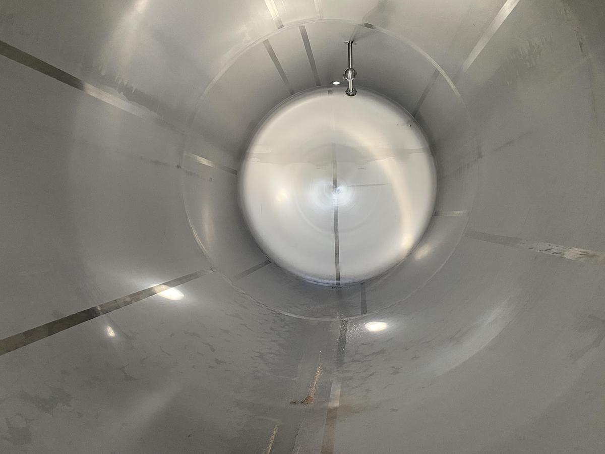 Used Used Walker 7000 gallon 304L Model HHT, horizontal insulated tank.