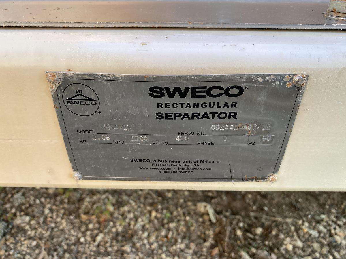 Used Used Sweco Model MM4-1W rectangular screener