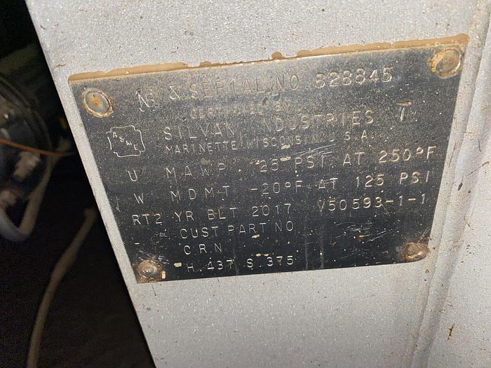 Used Used Culligan approximately 2,500 gallon stainless steel media tank