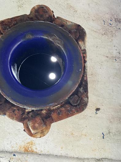 Used Pfaudler approximately 2000 gallon horizontal glass lined tank