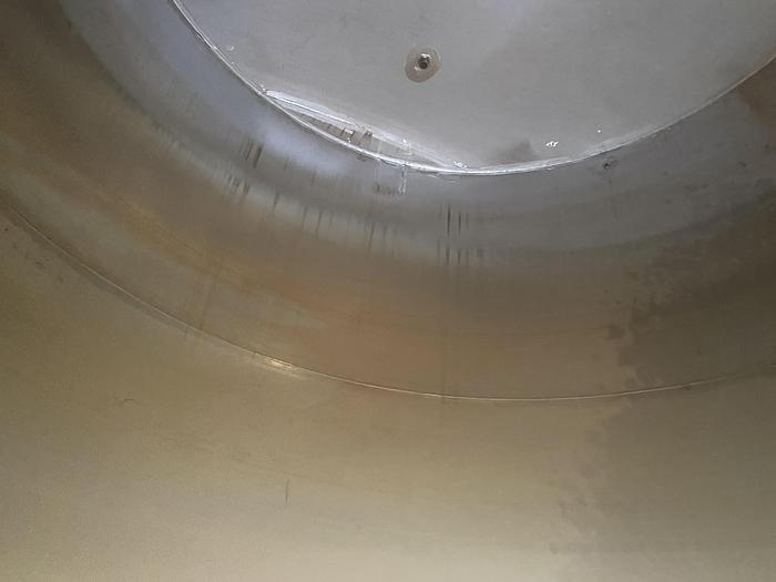 Used Used Wolfe Mechanical approximately 10,000 gallon 304L stainless steel vertical tank