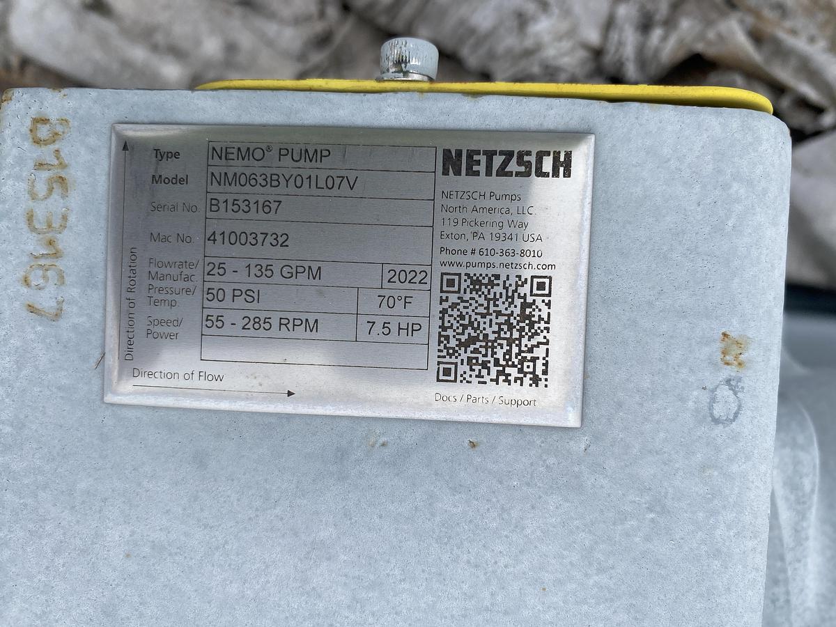 Unused Netzsch NEMO single stage progressive cavity pump