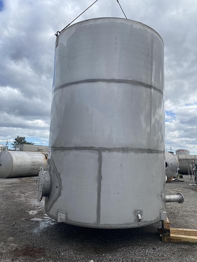 Used Used Wolfe Mechanical approximately 10,000 gallon 304L stainless steel vertical tank
