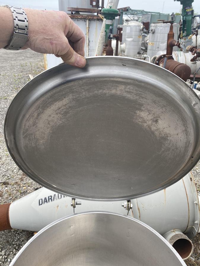 Used Used Groen 20 gallon 316 stainless steel jacketed stationary kettle.