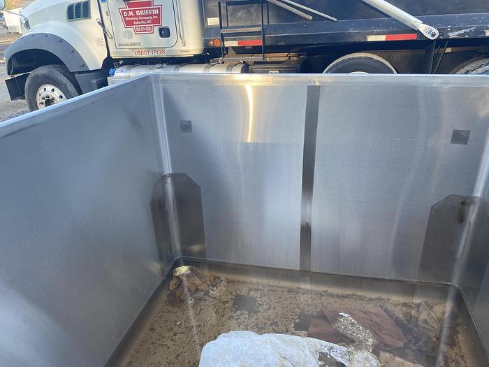 Used Used Tote Systems approximately 650 gallon stainless steel square bin