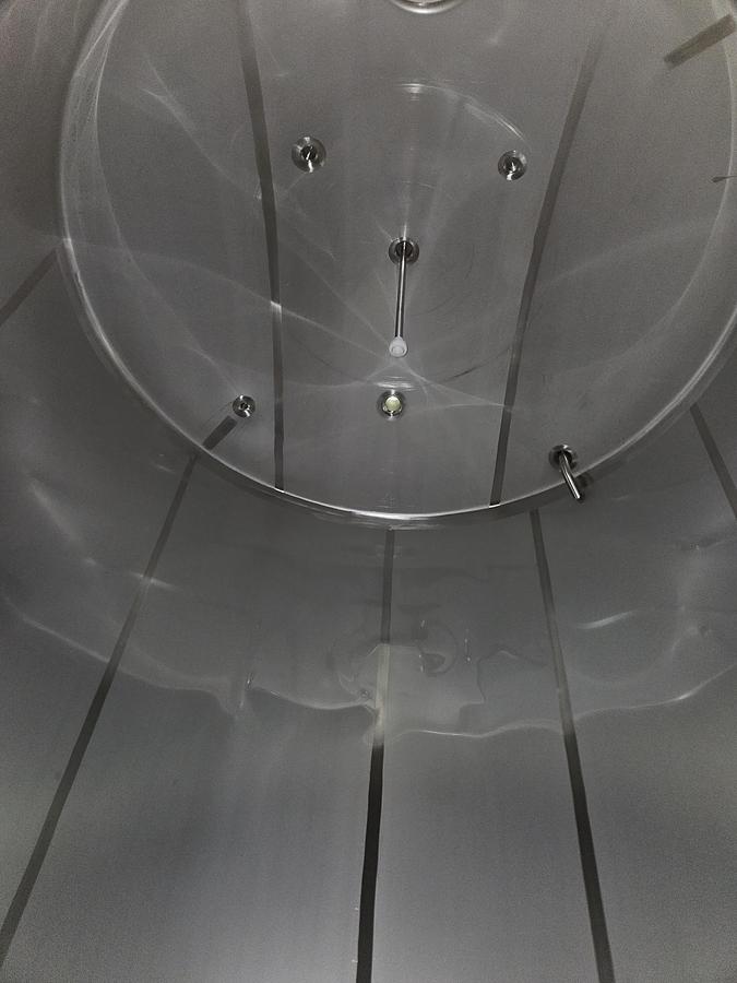 Used Used Feldmeier 14,000 gallon 304 stainless steel sanitary storage tank.