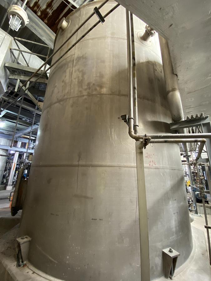 Used Used Erected Steel Products 16,000 gallon 316L stainless steel vertical tank