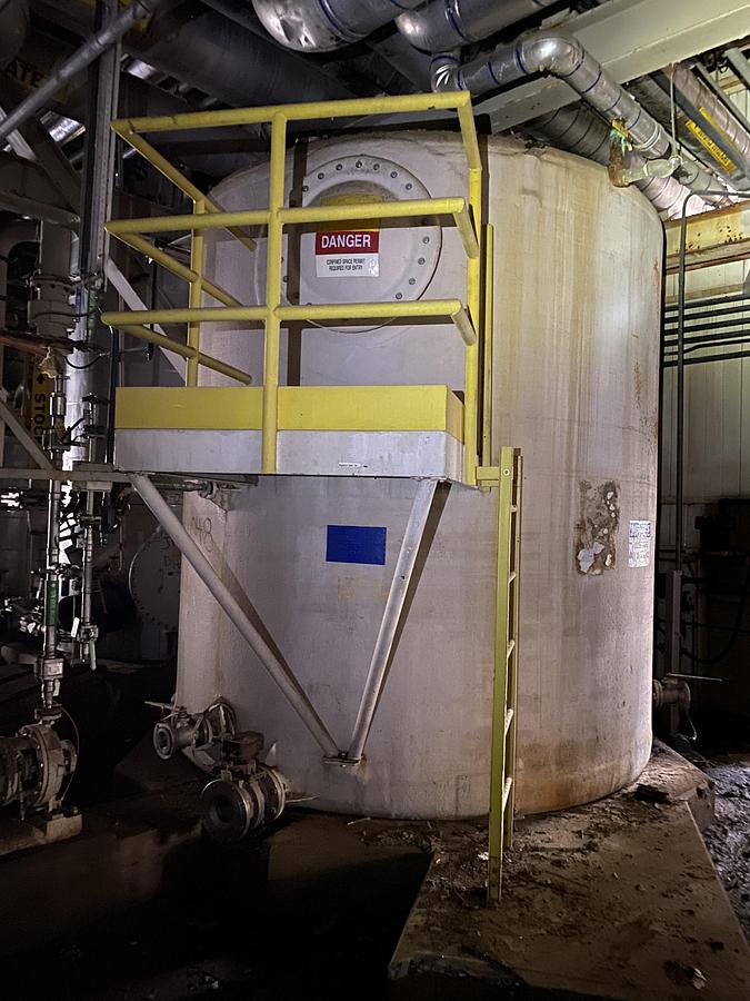 Used Used Beden-Baugh Products 6,315 gallon vertical  fiberglass storage tank.