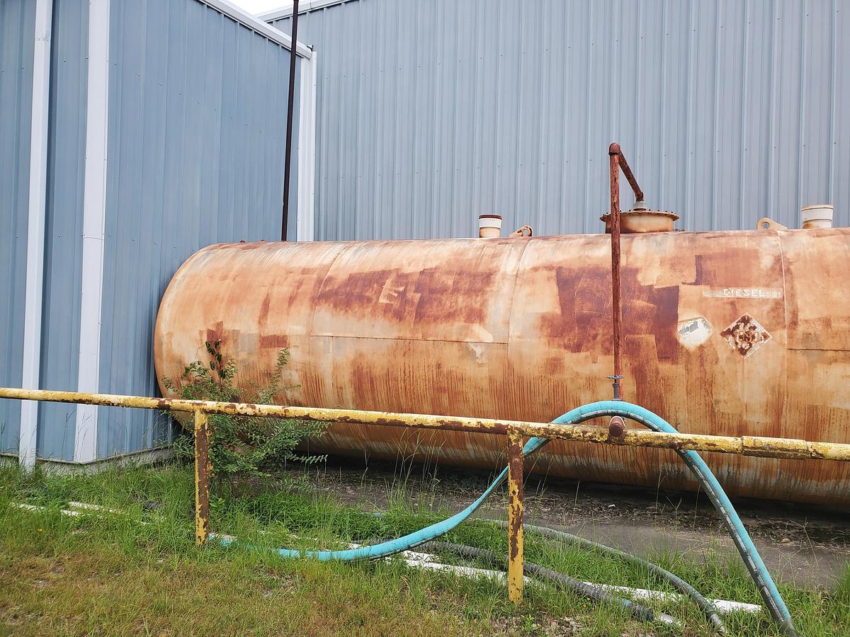 Used Used Alabama Tank approximately 10,000 gallon carbon steel double-walled horizontal storage tank.