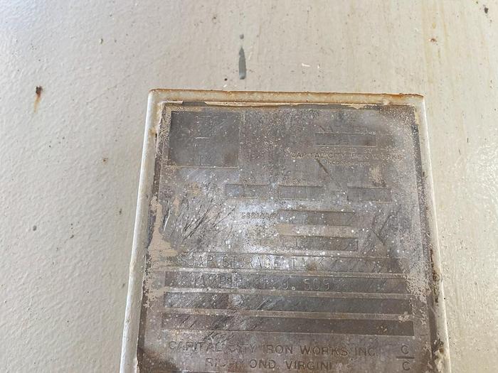 Used Used Capital City Iron works approximately 8500 gallon carbon steel pressure tank