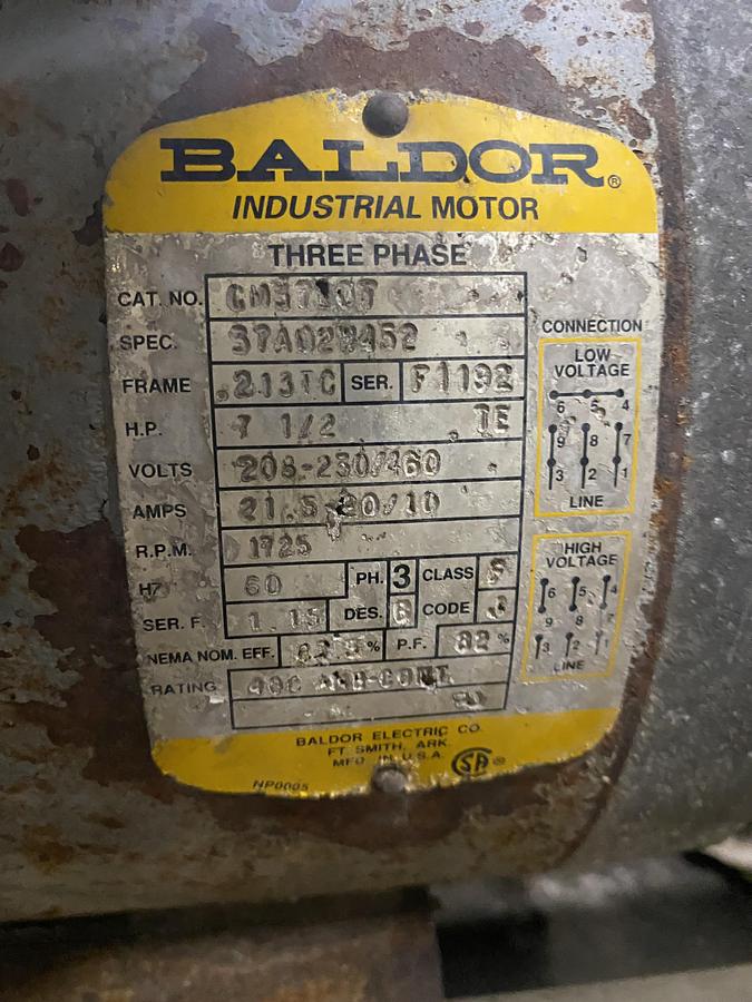 Used Used Tri-Clover sanitary Rotary Pump Model PR12550T-U-TC14-S-T