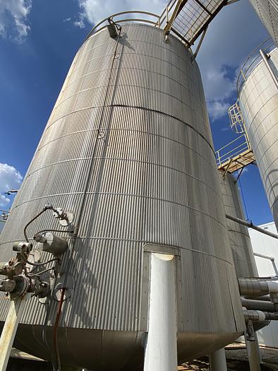Used Used Bendel approximately 26,500 gallon 304 stainless steel vertical storage tank