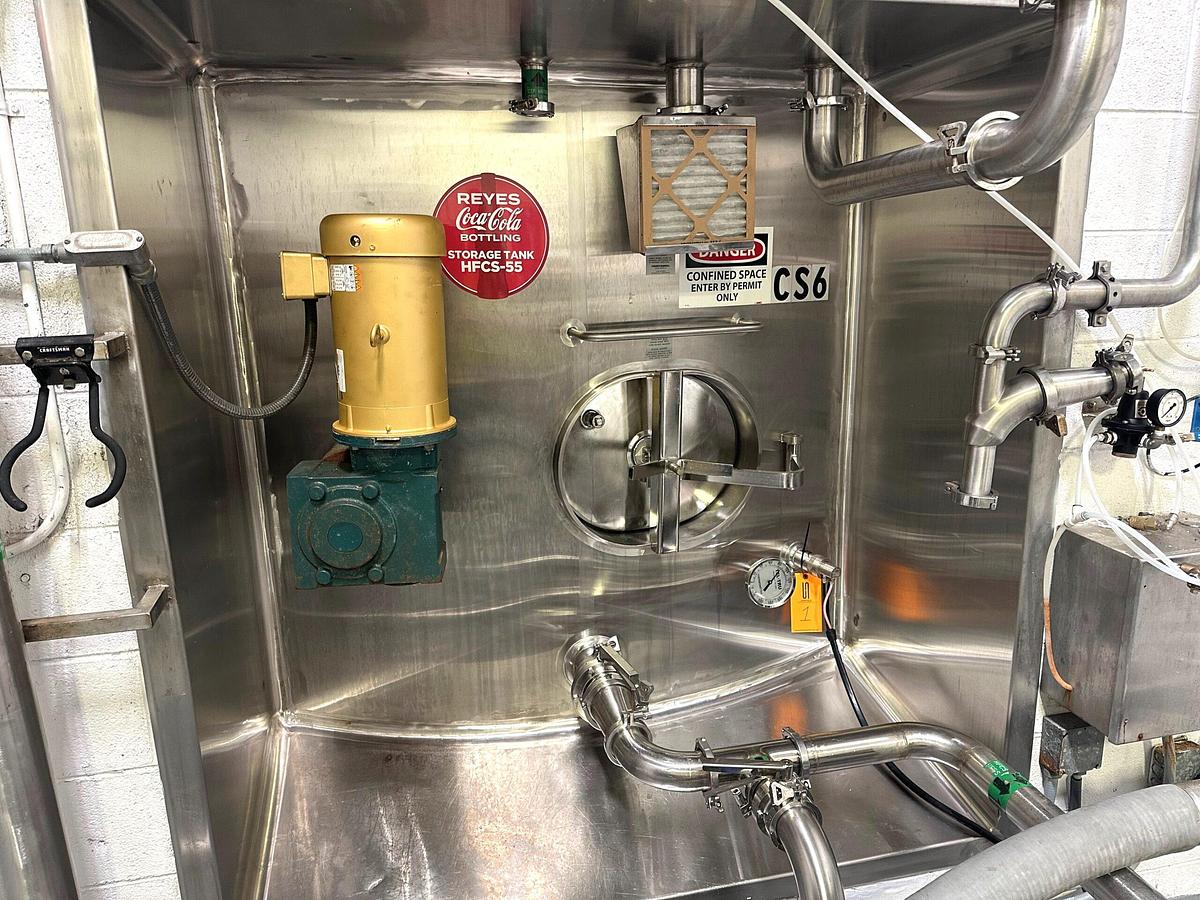 Used Used Cherry Burrell 15,000 gallon Stainless Steel Silo.