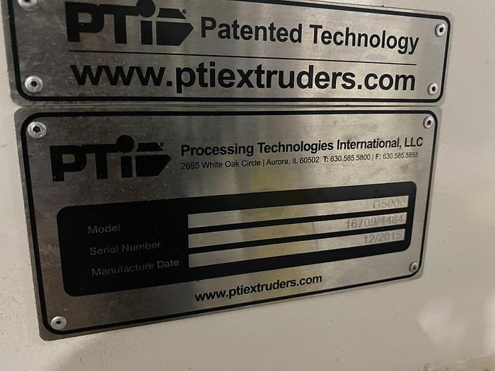 Used Used Processing Technologies International LLC Model G5000 Trident Series Single Screw extruder