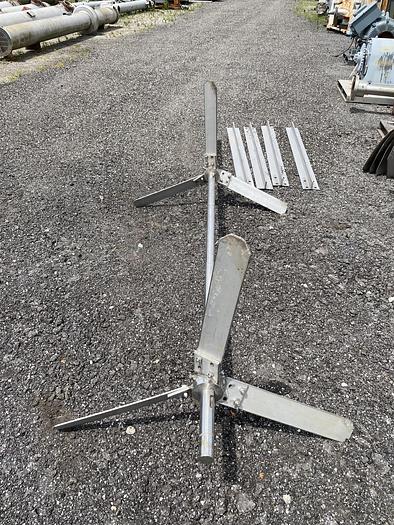 Used Used Right-Angle Drive with 12' long SS Shaft and Blades