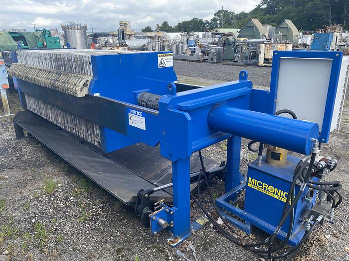 Used Used Micronics 41 cu.ft recessed plate filter press