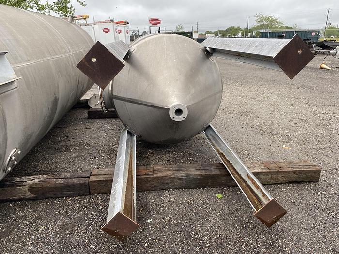 Unused Crown Iron Works Inc. approximately 1300 gallon 304 stainless steel vertical tank