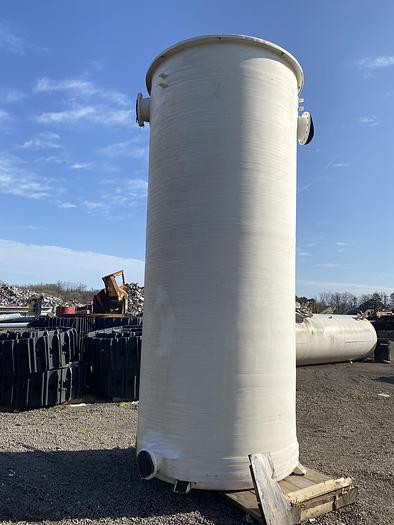 Used Unused Edwards Fiberglass Inc 3000 gallon vertical fiberglass tank
