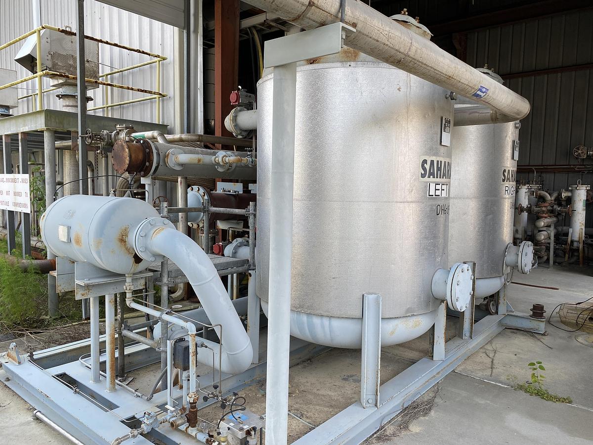 Used Used Sahara-PAK Heat of Compression Regenerative air dryer skid.