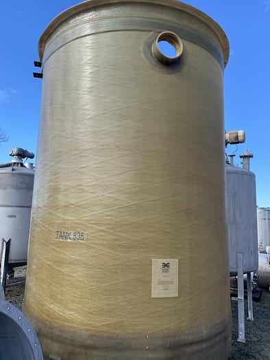 Used Used Beckart Environmental Inc. 2800 gallon vertical fiberglass mix tank