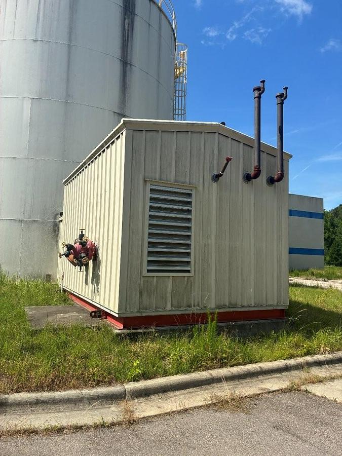 Unused Complete Diesel Fire Pump System in skidded Building