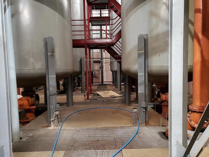 Used Used Buffalo Steel Div. approximately 17,000 gallon vertical carbon steel pressure tanks