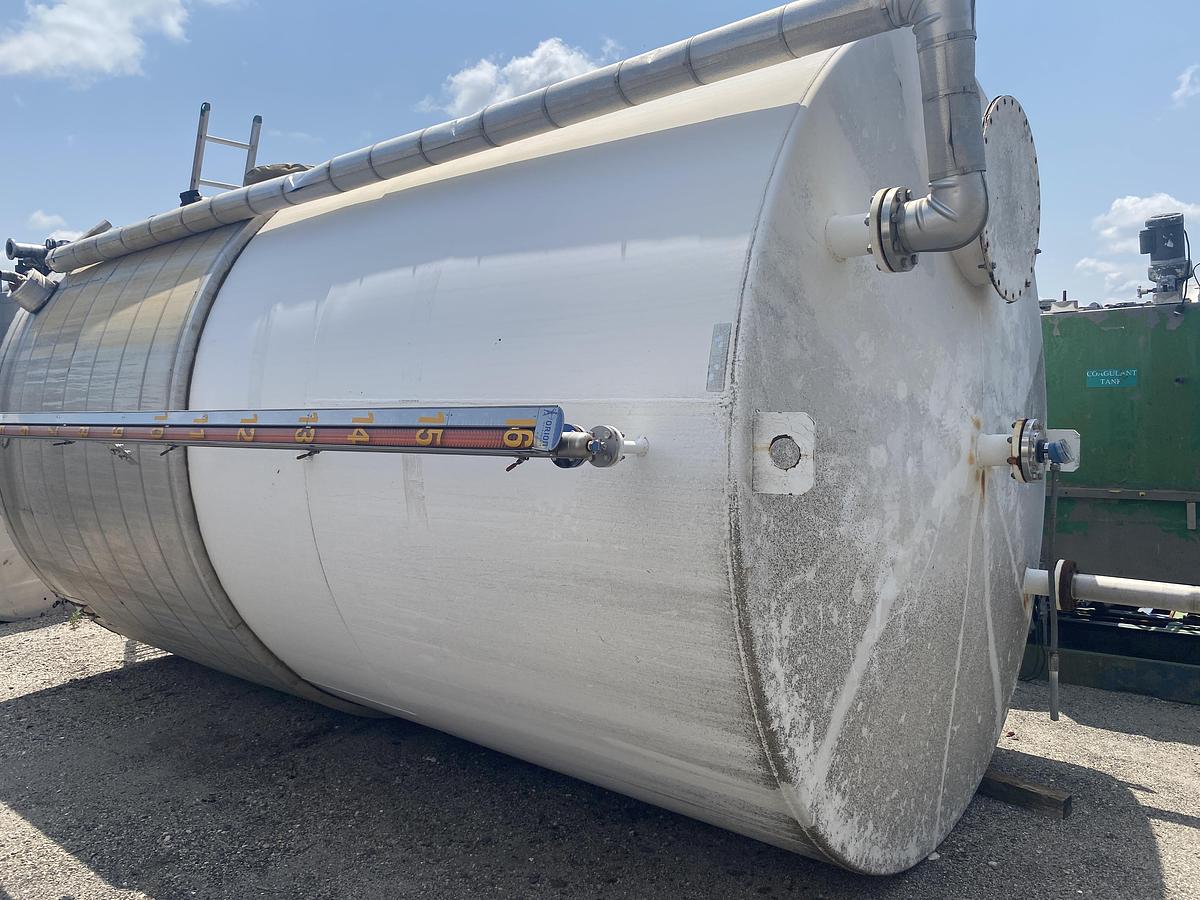 Used Used Highland Tank approximately 9500 gallon vertical carbon steel condensate tank.