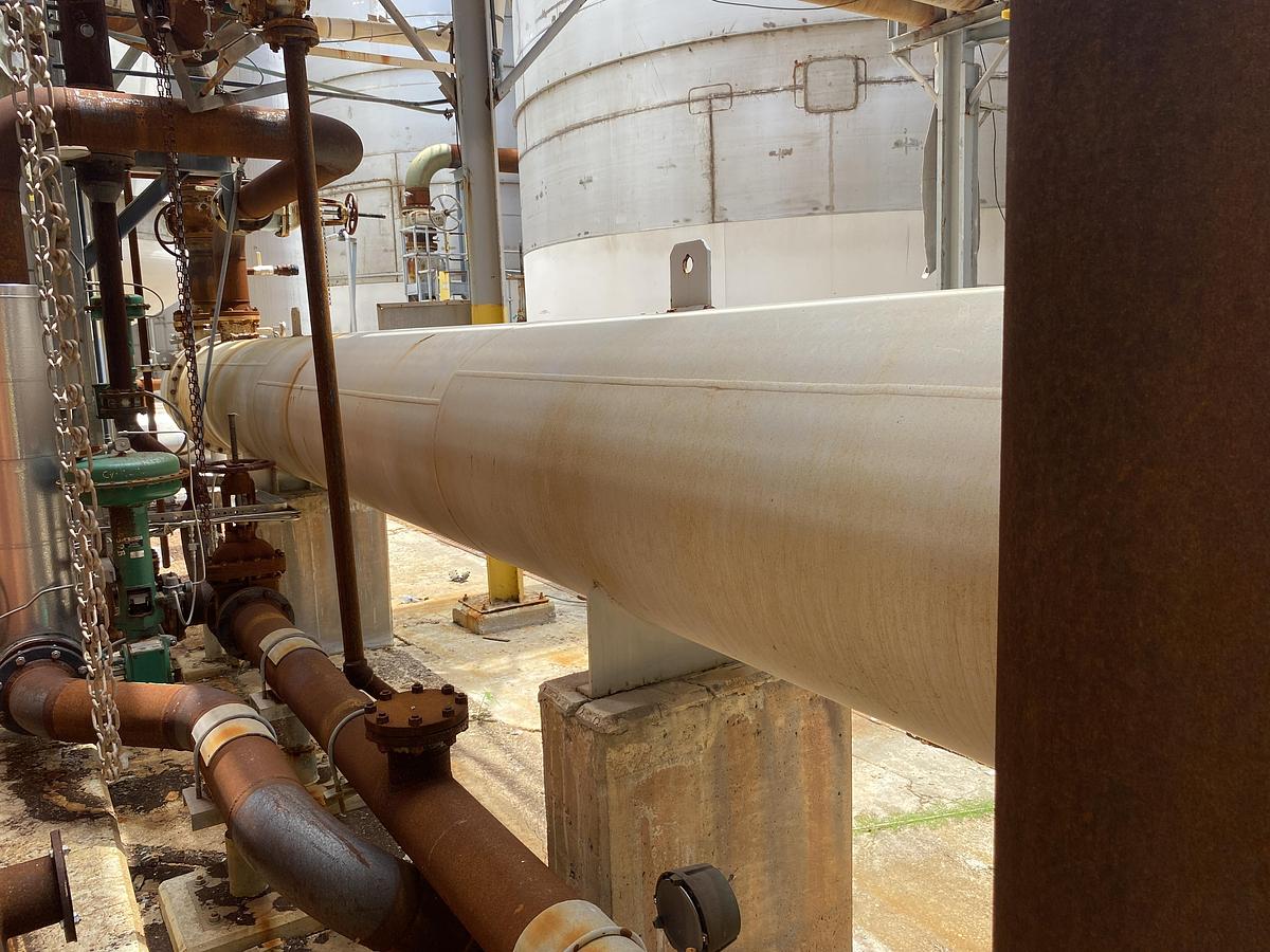 Used Used Rubicon approximately 3525 sq. ft. stainless steel horizontal heat exchanger