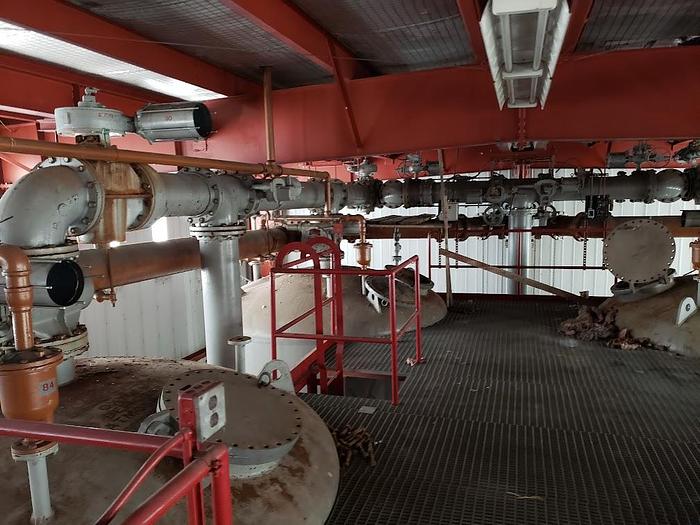 Used Used Buffalo Steel Div. approximately 17,000 gallon vertical carbon steel pressure tanks