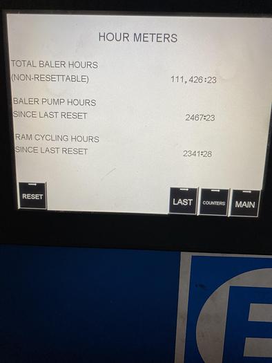 Used Used 5200 Series EO-3310 Balemaster Model 5260G-8 Horizontal Auto Tie Baler System