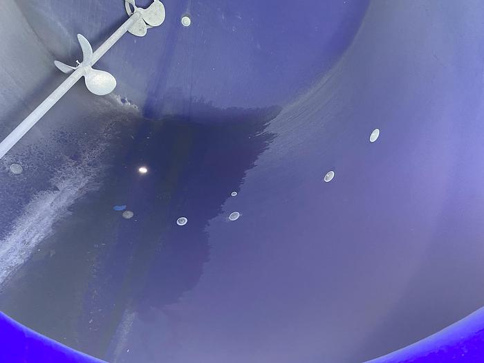 Used Pfaudler 2000 gallon vertical glass lined tank