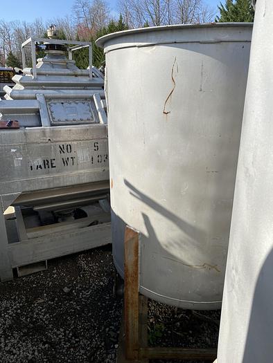 Used 250 gallon stainless steel vertical tank