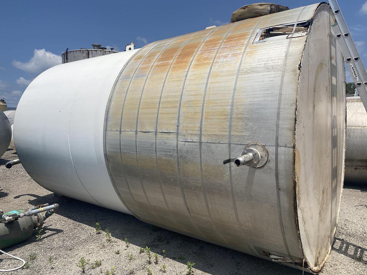 Used Used Highland Tank approximately 9500 gallon vertical carbon steel condensate tank.