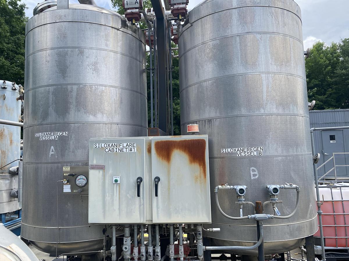 Used Used Industrial Piping Gas Dryer Skid