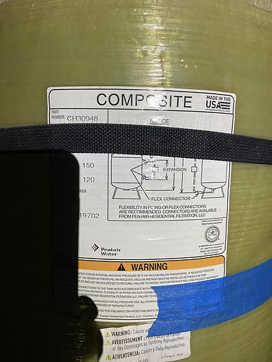 Used Used Sand Filter skid consisting of (3) Composite Pent Air P/N CH30948 filter housings