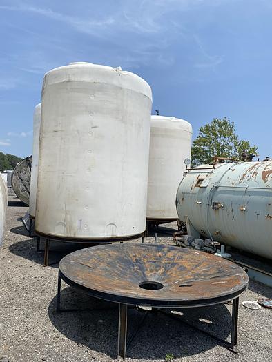 Used Used Ace Roto-Mold 4900 gallon poly tank with stand