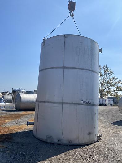 Used Used Wolfe Mechanical approximately 10,000 gallon 304L stainless steel vertical tank