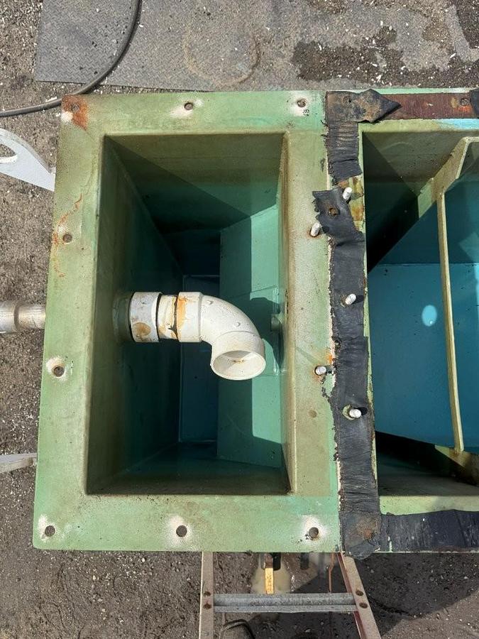 Used Used Highland Tank approximately 300 gallon rectangular carbon steel oil/water separator tank