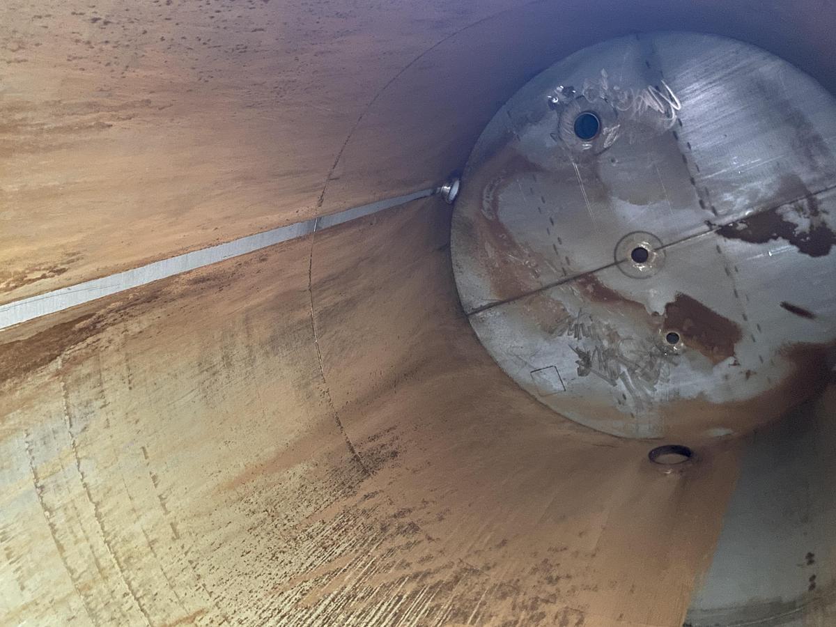 Used Used James Machine Works 8,500 gallon 304L stainless steel vertical tank