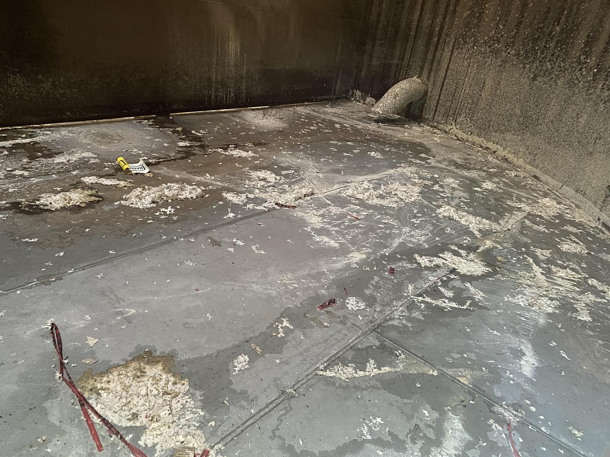 Used Used Erected Steel Products 318,000 gallon  304L stainless steel vertical mix tank.