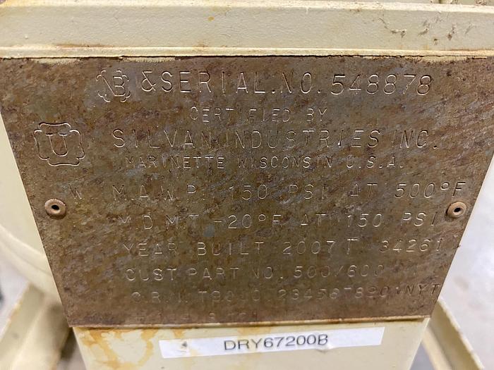 Used Used Ingersoll Rand Model TZ-600-EMS Heatless Desiccant Air Dryer