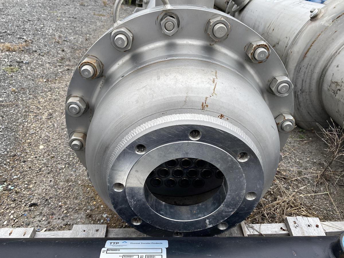 Used Used Bendel approximately 150 sq ft. 304L/347 stainless steel horizontal heat exchanger