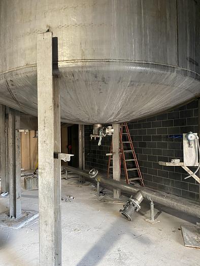 Used Used IPSCO approximately 9300 gallon 304 stainless steel vertical mix tank