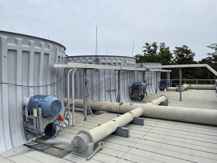Used Used International Cooling Tower 3- Cell cross flow 5,899 ton FRP cooling tower
