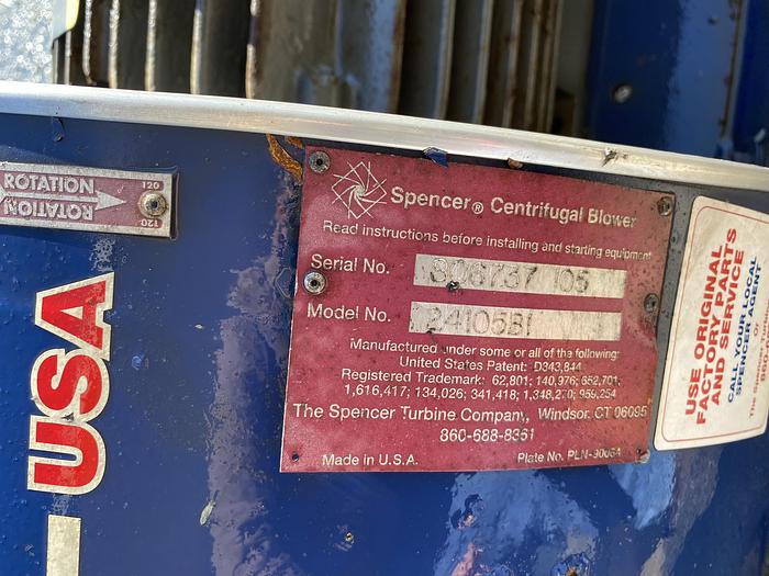 Used Used Spencer Blower model # 24105B1