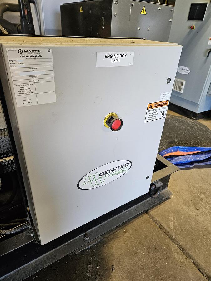 Unused Martin Energy Group Generator Model MEG S1225B 335 KW Methane Gas Generator System