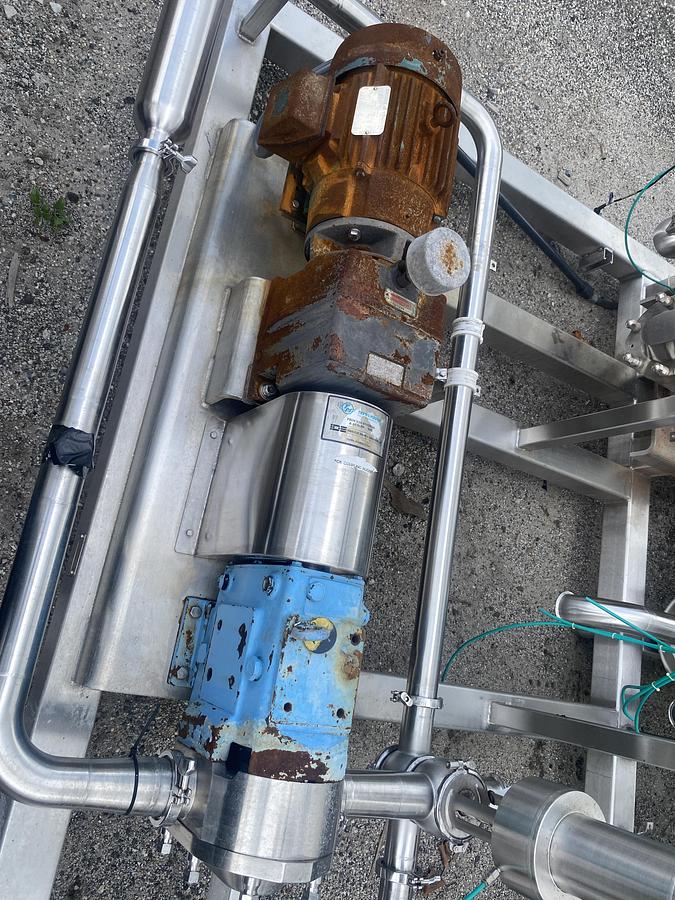 Used Used approximately 300 gallon sanitary process skid.