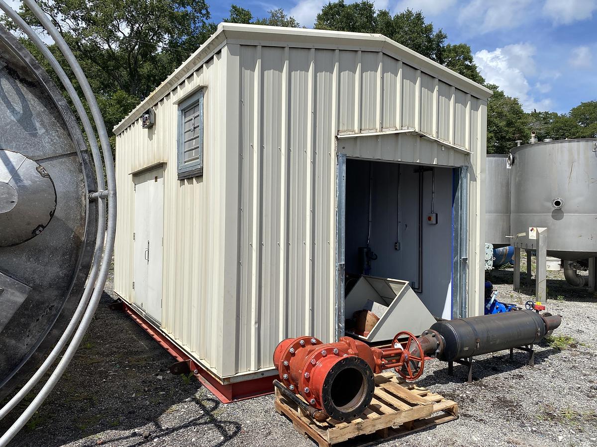 Unused Complete Diesel Fire Pump System in skidded Building